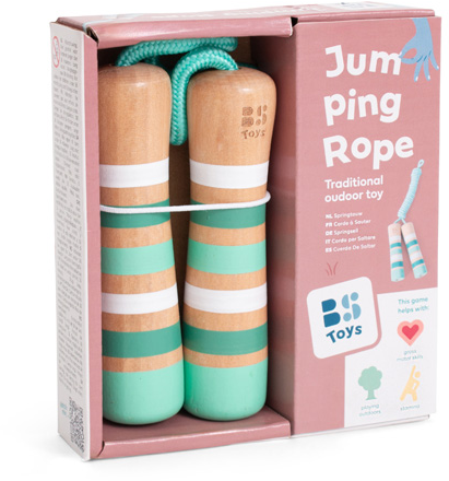 BS Toys springtouw kinderspeelgoed turqoise 2 meter