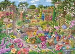 Gibsons legpuzzel Garden in Bloom - 1000 stukjes bloemen puzzel