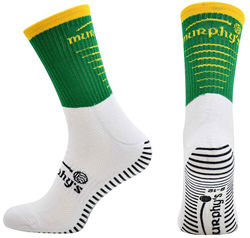 Murphy's chaussettes de sport Pro Mid Grip Junior vert/or antidérapantes