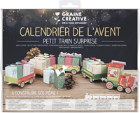 Graine Creative calendrier de l'Avent train carton 11x75 cm Noël DIY