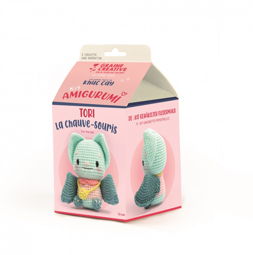 Graine Creative GC Amigurumi Haakpakket Tori de Vleermuis 13 cm