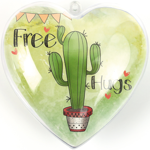 Graine Creative GC Creatief Cadeau Hart 10x10 cm Free Hugs