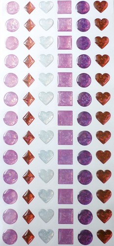 Graine Creative GC Epoxy Stickers 12 mm Roze 78 stuks