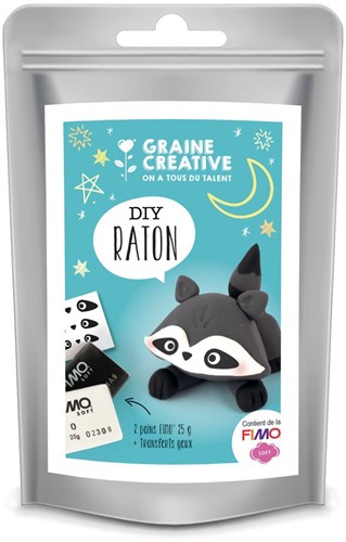 Graine Creative polymeerklei set - Fimo Soft Wasbeer miniatuur maken