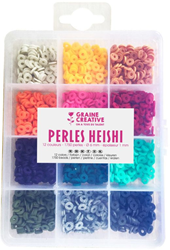 Graine Creative coffret perles Heishi 6 mm multicolore 1750 pièces bijoux