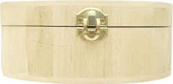 Graine Creative boîte en bois ovale 17x12x7,3 cm boîte à décorer