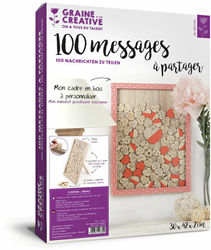 Graine Creative cadre bois coeurs 30x42x2 cm cadeau personnalisé