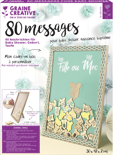Graine Creative GC Houten Lijst met Rompers 30x42x2 cm