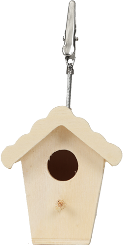 Graine Creative GC Houten Memoclip Fotohouder Vogelhuisje 5x4x10,5 cm