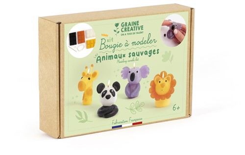 Graine Creative GC Kaarsen Kneden Set Wilde Dieren