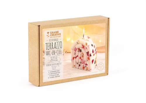 Graine Creative GC Kaarsen Maken Set Terazzo Regenboog