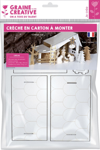 Graine Creative GC Kartonnen Kerststal Bouwen Set