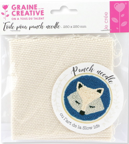 Graine Creative GC Katoenen Punch Needle Stof 25x25 cm