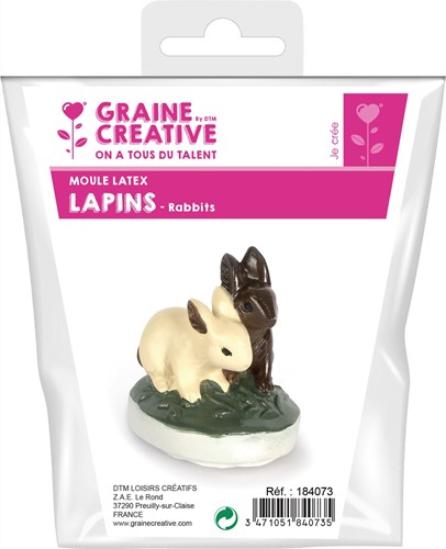 Graine Creative GC Latex Gietmal Konijntjes 6 cm