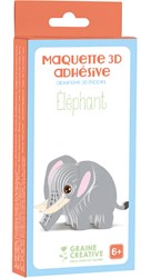 Graine Creative modèle éléphant 3D en bois - jouet éducatif carton
