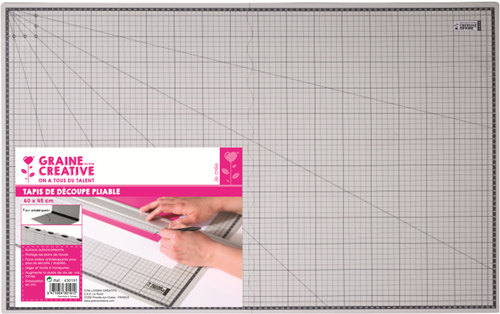 Graine Creative GC Opvouwbare Snijmat met Rasterlijnen 60x45 cm