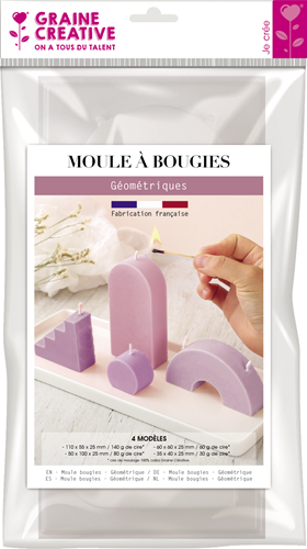Graine Creative GC Plastic Kaarsen Mal Geometrisch 4 stuks