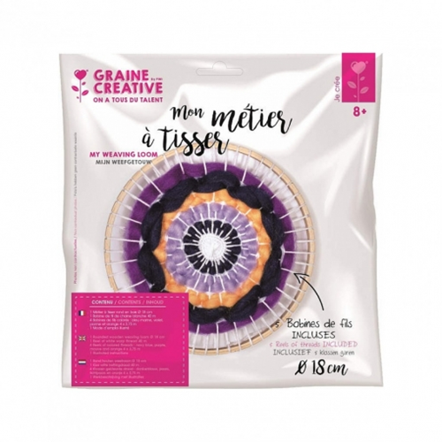 Graine Creative GC Rond Weven Set Klein 18 cm