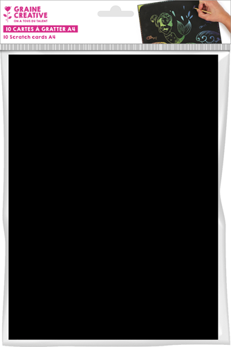 Graine Creative GC Scratch Art Kraskarton Set 10 vel A4