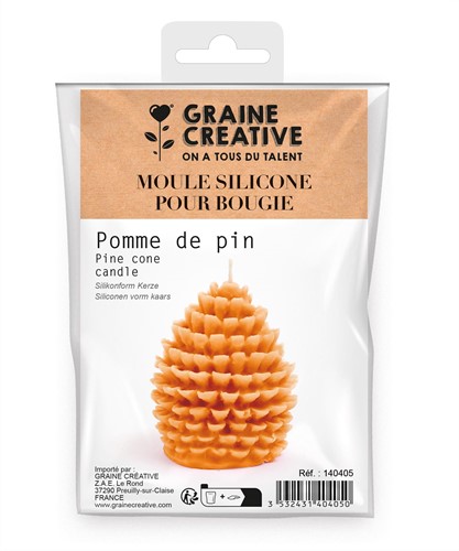 Graine Creative GC Siliconen Kaarsen Mal Dennenappel h: 7,2 cm