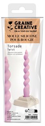 Graine Creative siliconen kaarsenmal Twister 17 cm kaarsen maken