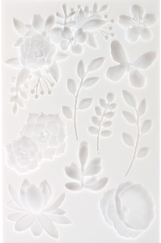 Graine Creative GC Siliconen Mal 20x13 cm Bloemen