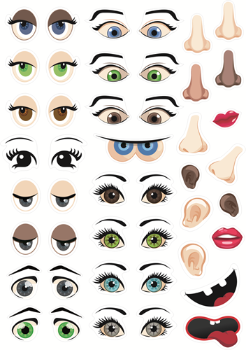 Graine Creative GC Stickers Gezichten 124 stuks
