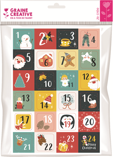 Graine Creative GC Stickervel Advent Kalender A4