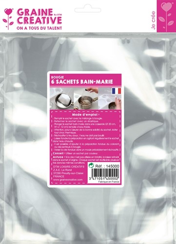 Graine Creative GC Transparante Au Bain-Marie Zakjes 6 stuks