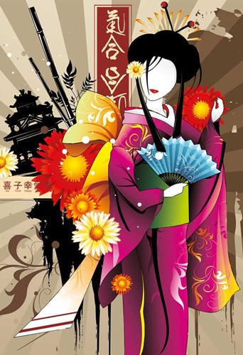 Magnolia legpuzzel Geisha - 1000 stukjes kleurrijk puzzelplezier