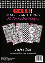 Gelli Arts set de transfert photo printables créatifs carreaux Lisbonne 21,3 x 14,2 cm