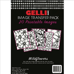 Gelli Arts set de transfert photo fleurs sauvages gel printing 21,3x14,2 cm