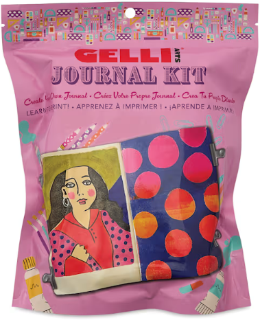 Gelli Arts set créatif journal - kit de démarrage gel printing 24x19,5x6 cm