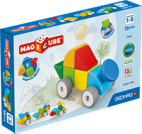 Geomag magnetisch speelgoed Magicube Cars gerecycled 13-delig bouwset
