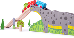 Bigjigs Houten Treinrails Dinosaurus Brug - Brontosaurus