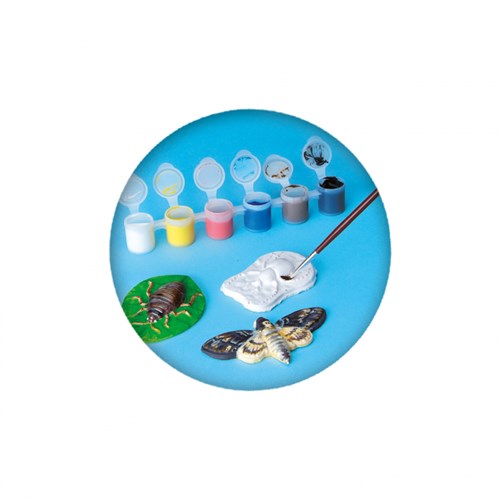 Ses Moule en plâtre animaux effrayants set créatif avec peinture et phosphorescent-2