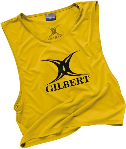 Gilbert rugby hesje polyester geel voor jeugd sporttraining