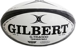 Gilbert ballon de rugby entraînement G-TR4000 noir taille 4 - ballon d'entraînement