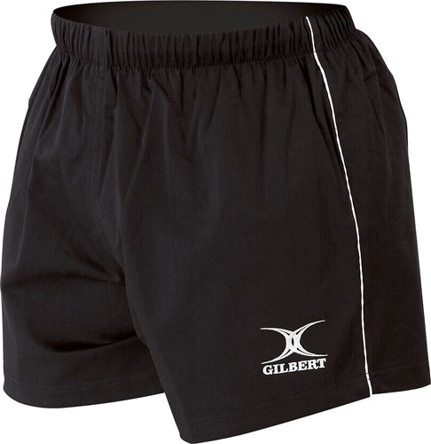 Gilbert short de rugby sport noir 2xs - short de match confortable