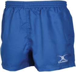 Gilbert rugbybroek Saracen II blauw - junior short 5-6 jaar polyester