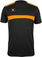 Gilbert T-shirt Photon Zwart Geel - Kinder T-shirt - 116 - Sportshirt
