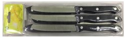 ARO houseware couteau de table inox avec manche plastique lot de 6 noir
