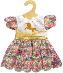 Heless robe de poupée pailletée licorne Goldy 35-45cm - jouet fantastique