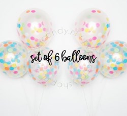 Globos 6 ballons à confettis en sachet 2610