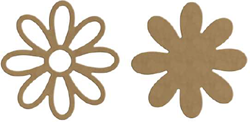 Gomille cadre créatif Duo Fleur MDF 19x19 cm décoration