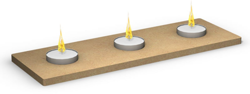 Gomille Gomille MDF 3 Waxinelicht Plank 30x10 cm
