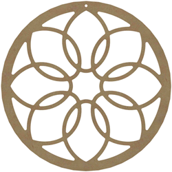 Gomille attrape-rêves fleurs MDF 39 cm jouet créatif