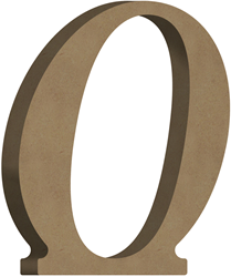 Gomille MDF cijfer 0 decoratiefiguur 8x10 cm knutselmateriaal