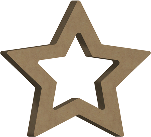 Gomille Gomille MDF Figuur 16x15 cm Kerstster