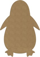 Gomille MDF figuur knutselmateriaal 23x33 cm pinguin decoratie
